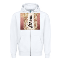 White Rose gold mom leopard glitter Zipper Hoodie - CowGirlArtShop