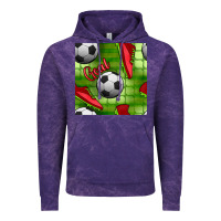 Cloud Purple soccer shoes goal seamless pattern Vintage Hoodie - BundleAndBundleShop