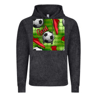 Vintage Black soccer shoes goal seamless pattern Vintage Hoodie - BundleAndBundleShop