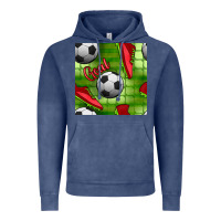 Vintage Denim soccer shoes goal seamless pattern Vintage Hoodie - BundleAndBundleShop
