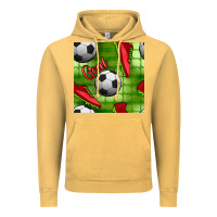 Vintage Mustard soccer shoes goal seamless pattern Vintage Hoodie - BundleAndBundleShop