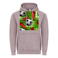 Vintage Zinc soccer shoes goal seamless pattern Vintage Hoodie - BundleAndBundleShop