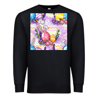 Black Easter Eggs With Flowers Seamless Pattern Premium Sweatshirt - BundleAndBundleShop