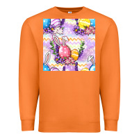 Carrot Easter Eggs With Flowers Seamless Pattern Premium Sweatshirt - BundleAndBundleShop