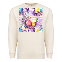 Sandshell Easter Eggs With Flowers Seamless Pattern Premium Sweatshirt - BundleAndBundleShop