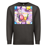 Smoke Easter Eggs With Flowers Seamless Pattern Premium Sweatshirt - BundleAndBundleShop