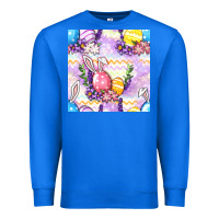 True Royal Easter Eggs With Flowers Seamless Pattern Premium Sweatshirt - BundleAndBundleShop