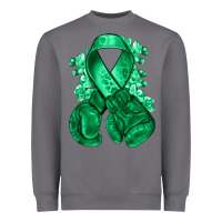 Storm Emerald green ribbon Liver Cancer boxing gloves Heavyweight Sweatshirt - NancyCooperArtShop