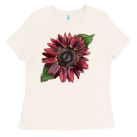 Bone chocolate sunflower Ladies Tee - LillyAllenDesigns