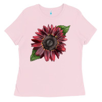 Bubblegum Pink chocolate sunflower Ladies Tee - LillyAllenDesigns
