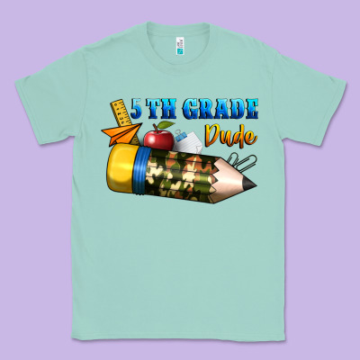 5 Th Grade Dude Classic Tee Designed By Bundleandbundleshop