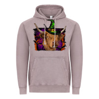 Vintage Zinc highland cow halloween Vintage Hoodie - RanaPortraitStore