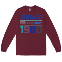 Burgundy Vintage February 1980 Long Sleeve Tee - Bettercallsaul