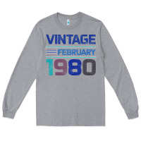 Heather Grey Vintage February 1980 Long Sleeve Tee - Bettercallsaul
