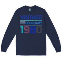 Navy Vintage February 1980 Long Sleeve Tee - Bettercallsaul