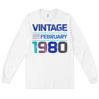 White Vintage February 1980 Long Sleeve Tee - Bettercallsaul