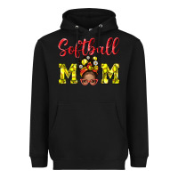 Black softball mom  and afro messybun mom bbs Heavyweight Hoodie - BundleAndBundleShop