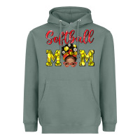 Sage softball mom  and afro messybun mom bbs Heavyweight Hoodie - BundleAndBundleShop