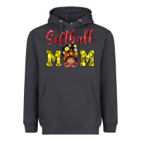 Smoke softball mom  and afro messybun mom bbs Heavyweight Hoodie - BundleAndBundleShop