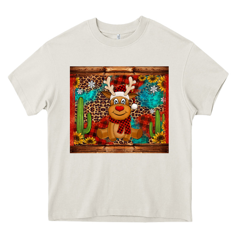 Western Christmas Reindeer Heavy Core Tee by Jasminsmagicworld | Teevron