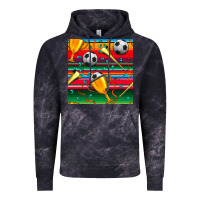 Cloud Black soccer winner cup and vuvuzela with serape seamless pattern Vintage Hoodie - BundleAndBundleShop