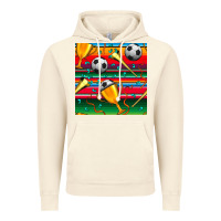 Vintage Artic soccer winner cup and vuvuzela with serape seamless pattern Vintage Hoodie - BundleAndBundleShop