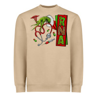 Mushroom Christmas Character Heavyweight Sweatshirt - NancyCooperArtShop