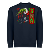 Navy Christmas Character Heavyweight Sweatshirt - NancyCooperArtShop