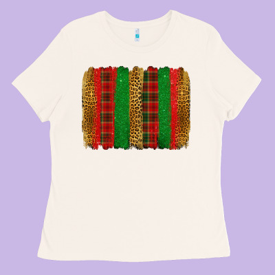 Christmas Brushstroke Ladies Tee Designed By Jasminsmagicworld
