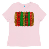 Bubblegum Pink Christmas brushstroke Ladies Tee - Jasminsmagicworld