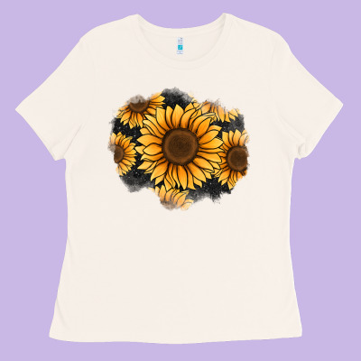 Sunflower Patch Ladies Tee Designed By Jasminsmagicworld