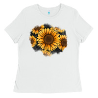 White sunflower patch Ladies Tee - Jasminsmagicworld
