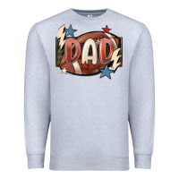 Heather Grey football dad Premium Sweatshirt - FaDigitalArtStudio