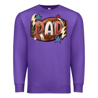 Purple football dad Premium Sweatshirt - FaDigitalArtStudio