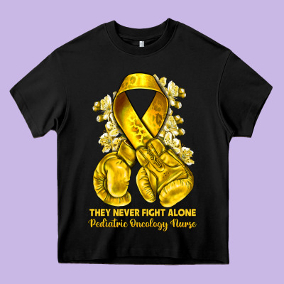 They Never Fight Alone Yellow Ribbon With Boxing G Heavy Core Tee Designed By Nancycooperartshop