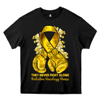 Black they never fight alone yellow ribbon with boxing g Heavy Core Tee - NancyCooperArtShop