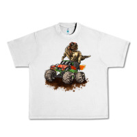 Lunar Rock monster truck and t rex dinosaur Urban Heavy Tee - LillyAllenDesigns