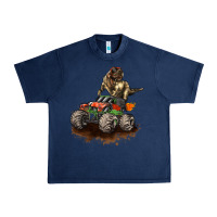 Navy monster truck and t rex dinosaur Urban Heavy Tee - LillyAllenDesigns