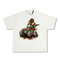 Pistachio monster truck and t rex dinosaur Urban Heavy Tee - LillyAllenDesigns