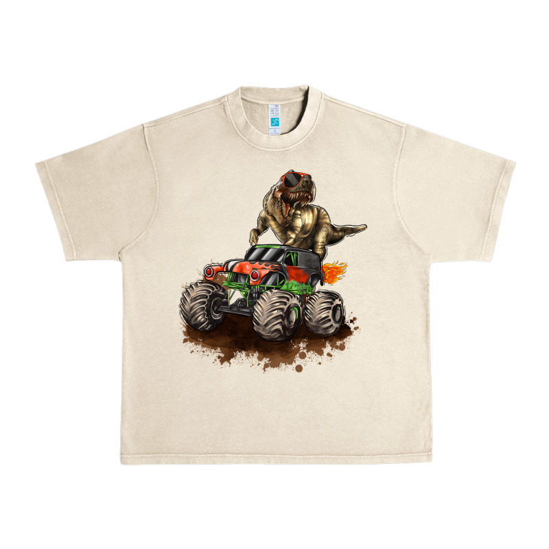 Monster Truck And T Rex Dinosaur Urban Heavy Tee by LillyAllenDesigns | Teevron
