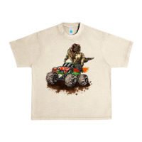 Sandshell monster truck and t rex dinosaur Urban Heavy Tee - LillyAllenDesigns