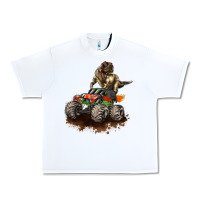 White monster truck and t rex dinosaur Urban Heavy Tee - LillyAllenDesigns