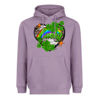 Lavender lucky heart St. Patricks Day Heavyweight Hoodie - FaDigitalArtStudio