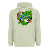 Matcha lucky heart St. Patricks Day Heavyweight Hoodie - FaDigitalArtStudio