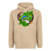 Mushroom lucky heart St. Patricks Day Heavyweight Hoodie - FaDigitalArtStudio