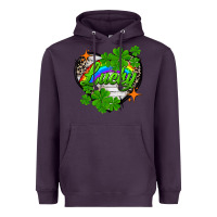 Plum lucky heart St. Patricks Day Heavyweight Hoodie - FaDigitalArtStudio