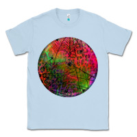 Dusty Blue halloween round Classic Tee - BundleAndBundleShop