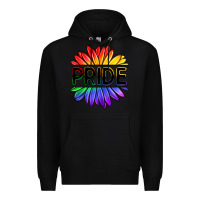Black hippie pride sunflowers Premium Hoodie - OliviaCreatesArt