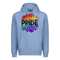 Colony Blue hippie pride sunflowers Premium Hoodie - OliviaCreatesArt