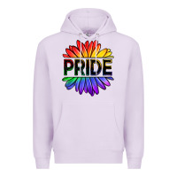 Lilac hippie pride sunflowers Premium Hoodie - OliviaCreatesArt